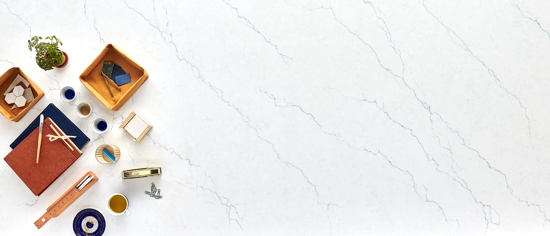 Calacatta Miraggio Cielo quartz countertop inspiration by Citi Granite