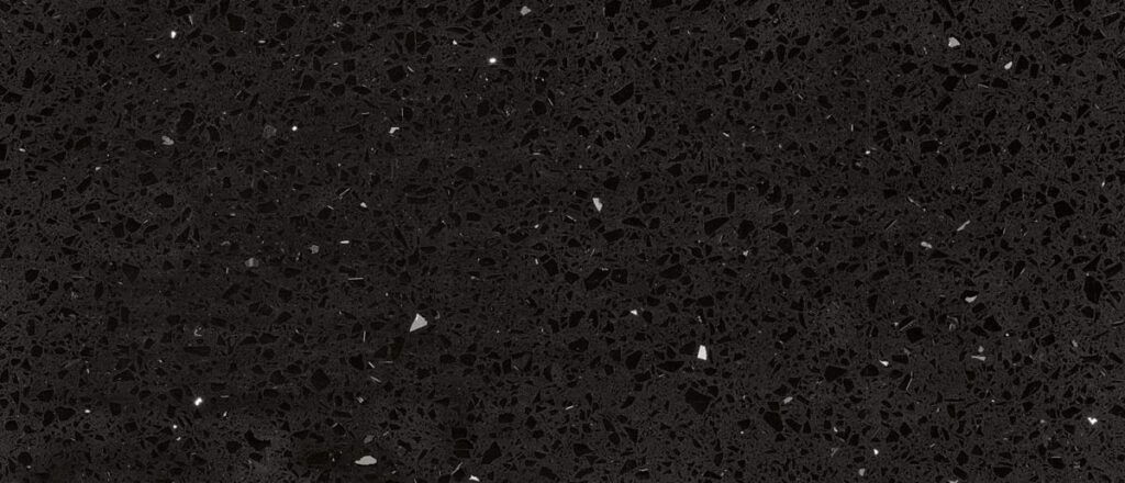 Sparkling Black quartz countertop surface